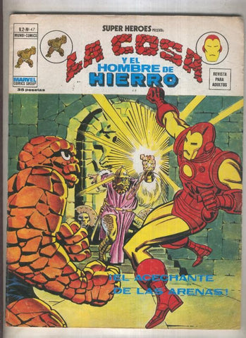 Super Heroes volumen 2 numero 47: La Cosa y El Hombre de Hierro (numerado 1 en trasera)