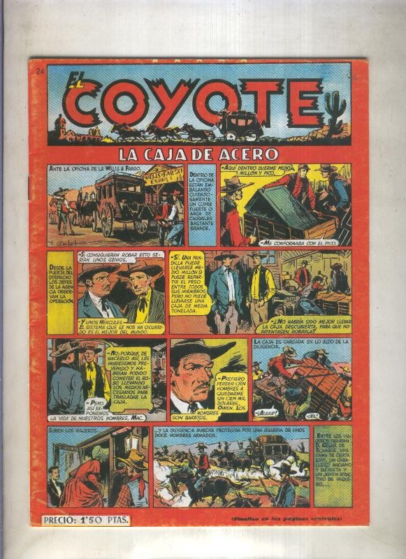 El Coyote facsimil numero 024: La caja de acero (numerado 1 en trasera)