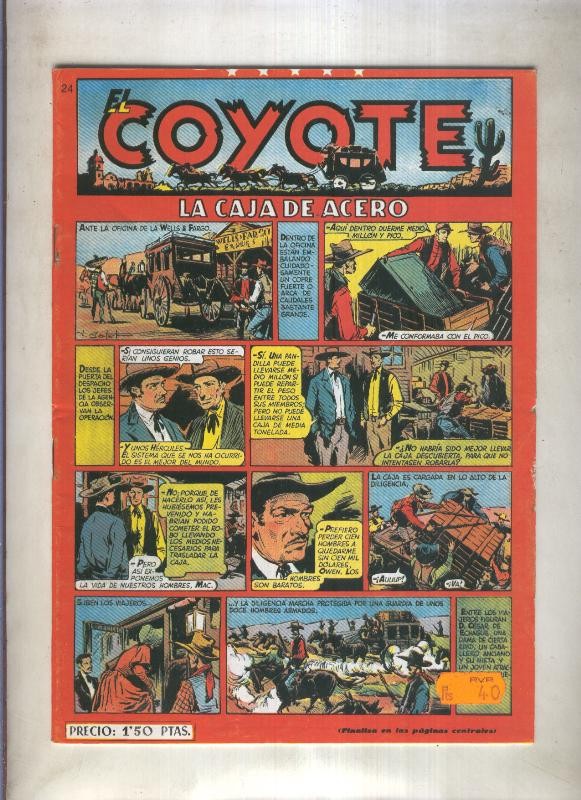 El Coyote facsimil numero 024: La caja de acero (numerado 2 en trasera)