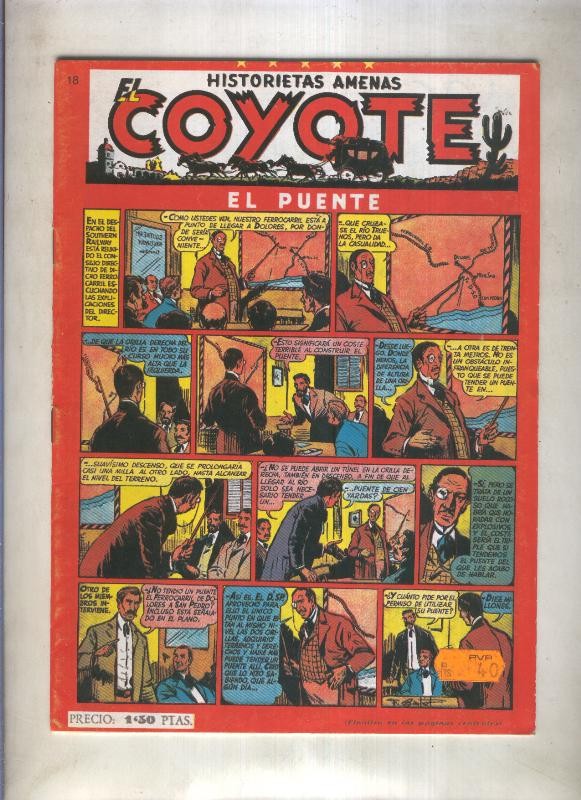 El Coyote facsimil numero 018: El puente (numerado 1 en trasera)