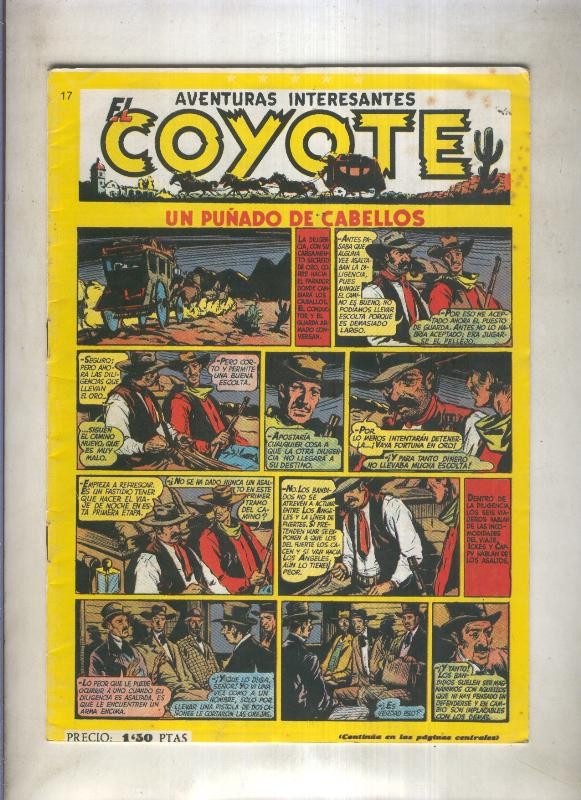 El Coyote facsimil numero 017: Un puñado de cabellos (numerado 2 en trasera)