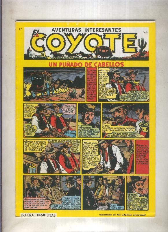 El Coyote facsimil numero 017: Un puñado de cabellos (numerado 3 en trasera)