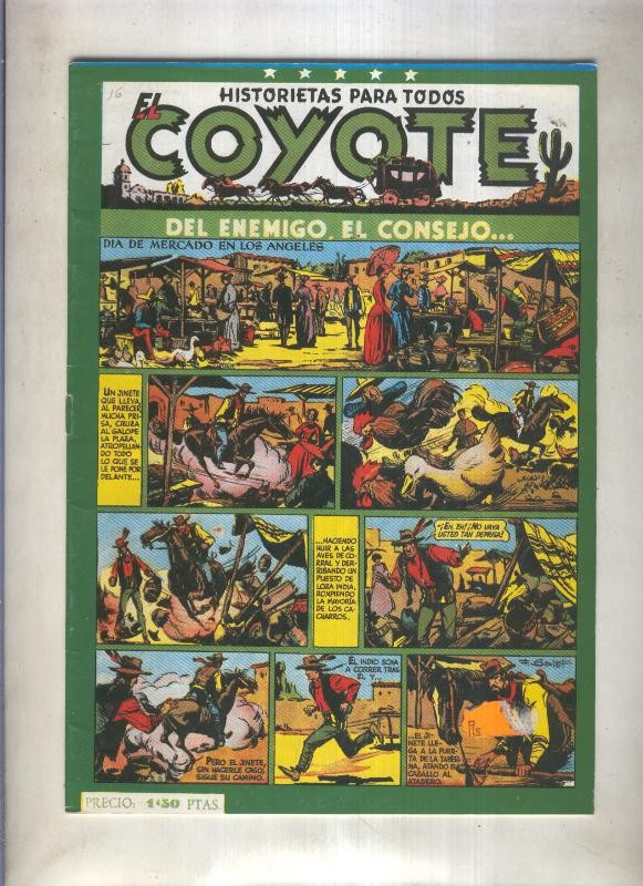 El Coyote facsimil numero 016: Del enemigo, el consejo (numerado 2 en trasera)