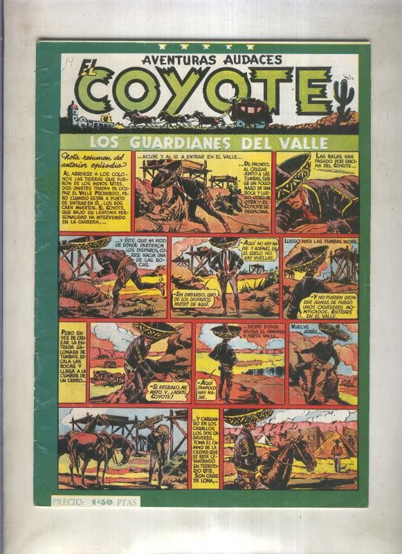 El Coyote facsimil numero 014: Los guardianes del valle (numerado 2 en trasera)