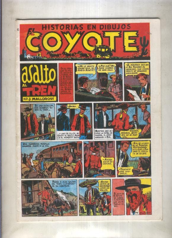 El Coyote facsimil numero 006: Asalto al tren (numerado 2 en trasera)