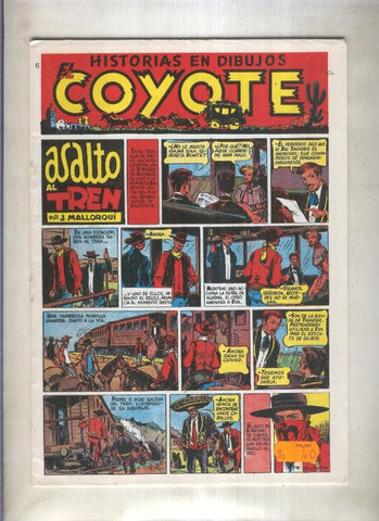 El Coyote facsimil numero 006: Asalto al tren (numerado 1 en trasera)