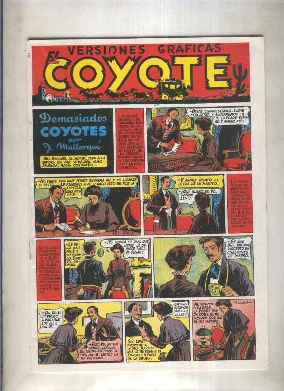 El Coyote facsimil numero 005: Demasiados Coyote (numerado 1 en trasera)