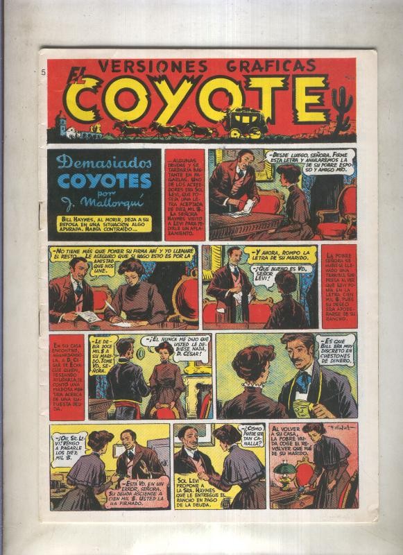 El Coyote facsimil numero 005: Demasiados Coyote (numerado 2 en trasera)