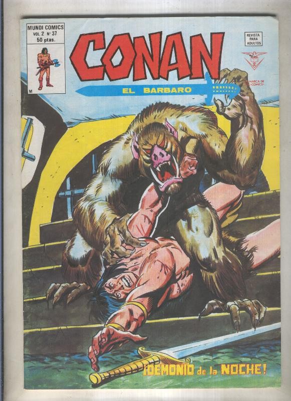 Conan el Barbaro volumen 2 numero 37 (numerado 2 en trasera)