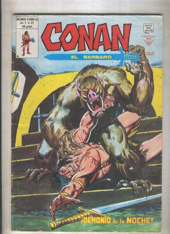 Conan el Barbaro volumen 2 numero 37 (numerado 3 en trasera)