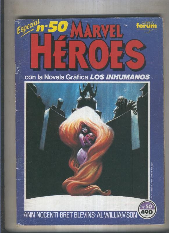Marvel Heroes numero 50: Los inhumanos,novela grafica (numerado 4 en trasera)