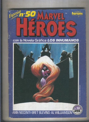Marvel Heroes numero 50: Los inhumanos,novela grafica (numerado 4 en trasera)