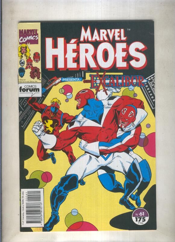Marvel Heroes numero 61: Excalibur (numerado 1 en trasera)