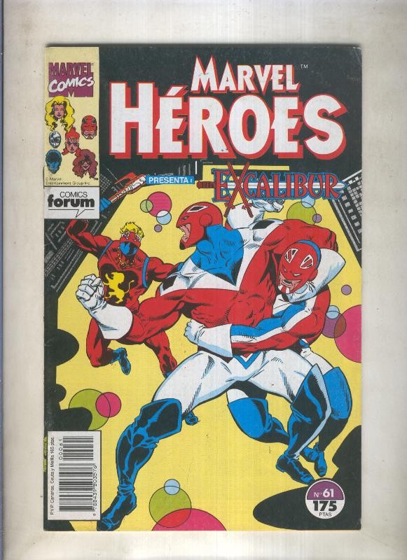 Marvel Heroes numero 61: Excalibur (numerado 2 en trasera)