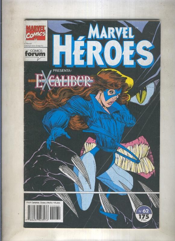 Marvel Heroes numero 62: Excalibur (numerado 3 en trasera)