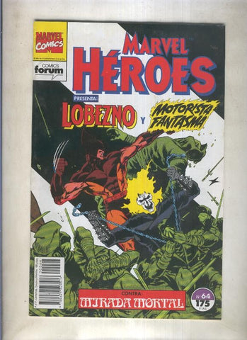 Marvel Heroes numero 64: Lobezno y Motorista Fantasma (numerado 1 en trasera)