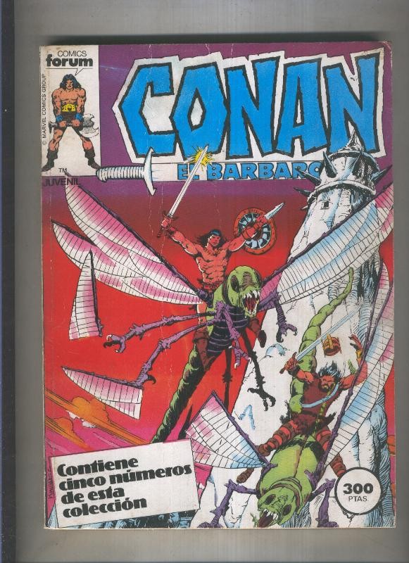 Conan el Barbaro volumen 1, primera edicion retapado numero 056 al 060 (numerado 2 en trasera)