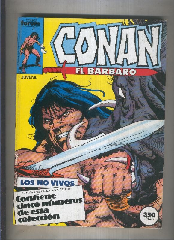 Conan el Barbaro volumen 1, primera edicion retapado numero 126 al 130 (numerado 1 en trasera)