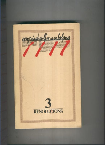 Resolucions del congres de cultura catalana 3