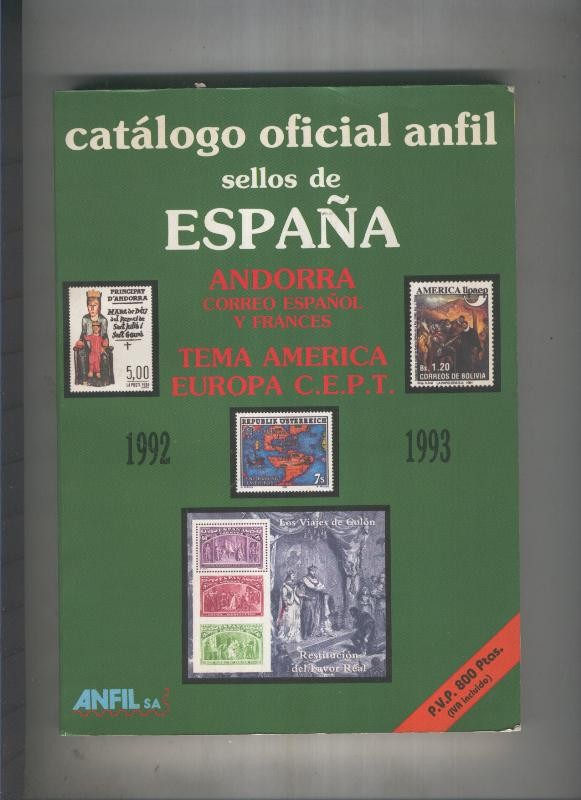 Catalogo oficial anfil sellos de España 1992-93