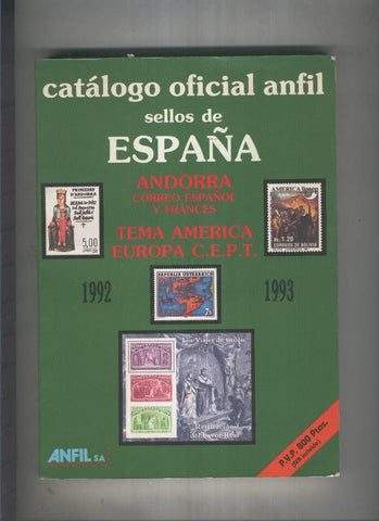Catalogo oficial anfil sellos de España 1992-93