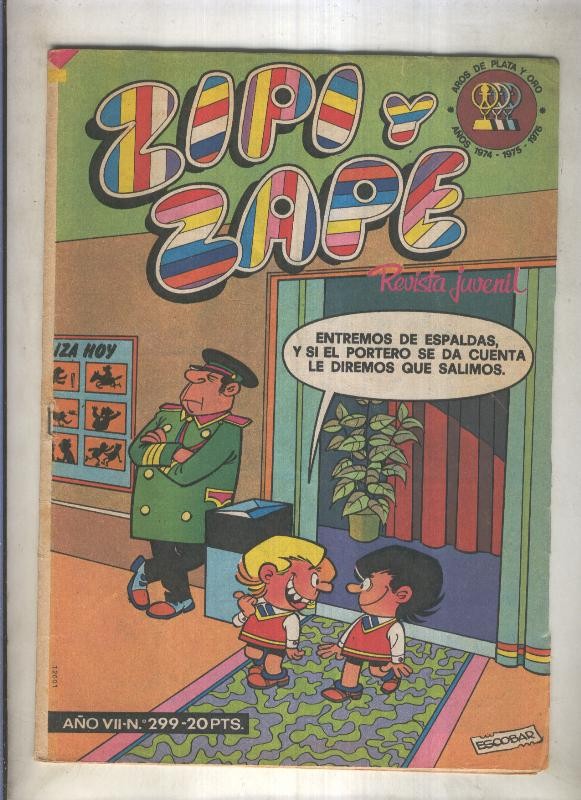 Zipi y Zape semanal numero 299 (numerado 1 en trasera)