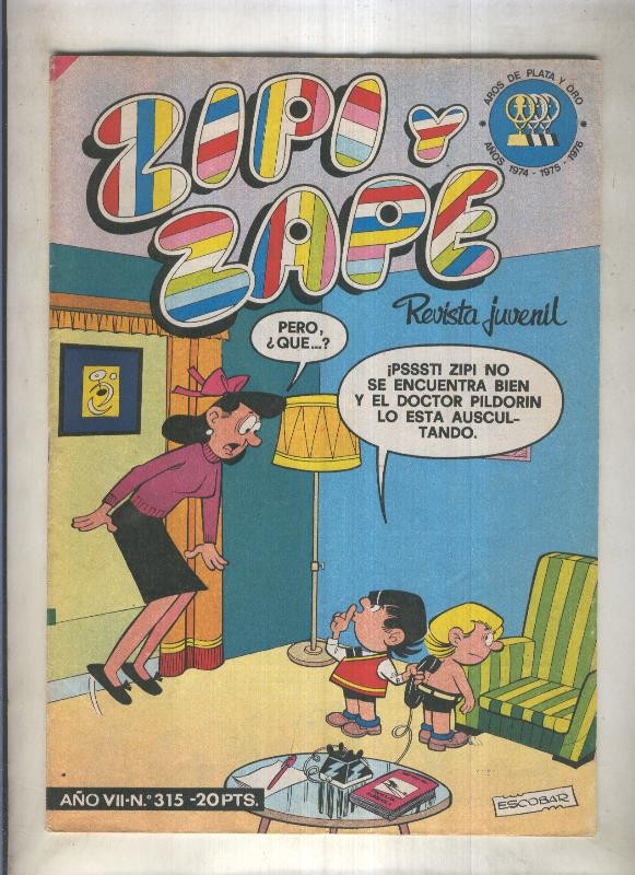 Zipi y Zape semanal numero 315 (numerado 1 en trasera)