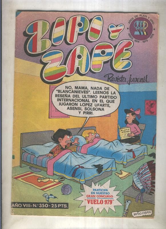 Zipi y Zape semanal numero 350 (numerado 1 en trasera)