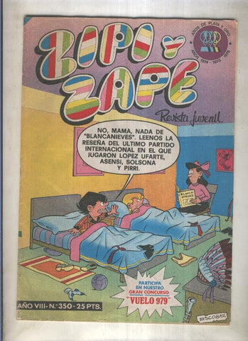 Zipi y Zape semanal numero 350 (numerado 1 en trasera)