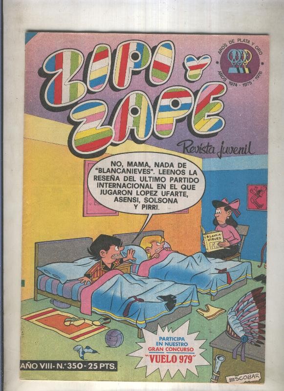 Zipi y Zape semanal numero 350 (numerado 2 en trasera)
