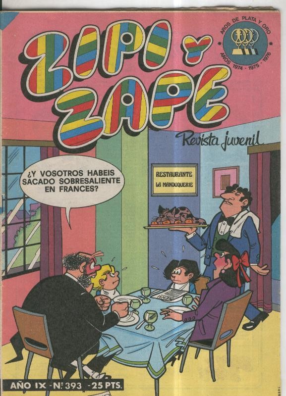 Zipi y Zape semanal numero 393 (numerado 1 en trasera)