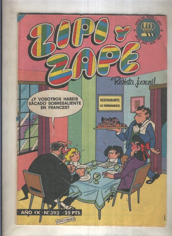 Zipi y Zape semanal numero 393 (numerado 2 en trasera)