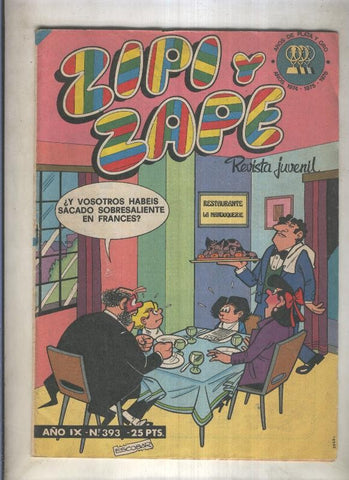 Zipi y Zape semanal numero 393 (numerado 2 en trasera)