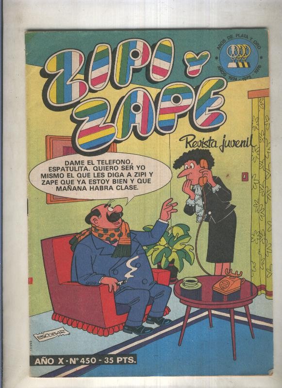 Zipi y Zape semanal numero 450 (numerado 1 en trasera)