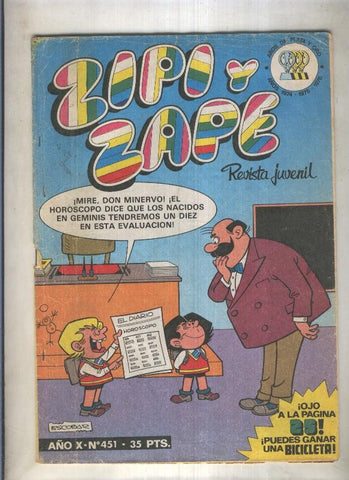 Zipi y Zape semanal numero 451 (numerado 2 en trasera)