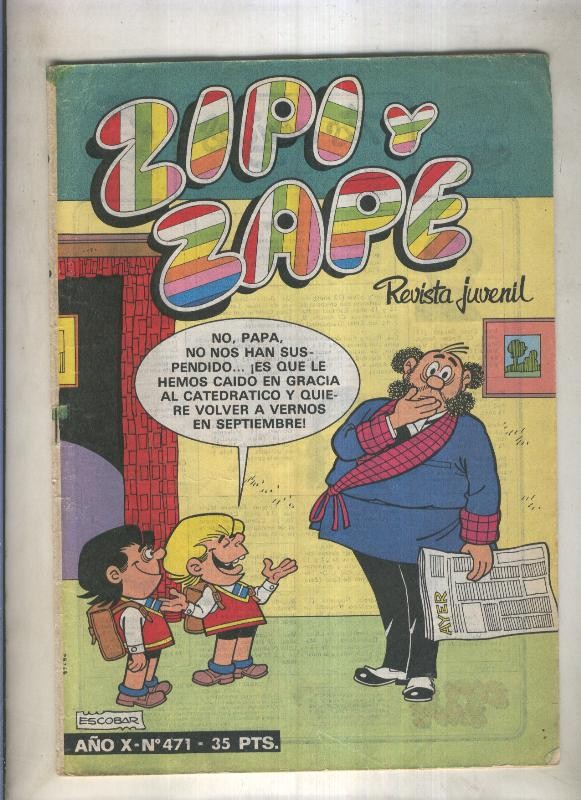 Zipi y Zape semanal numero 471 (numerado 1 en trasera)