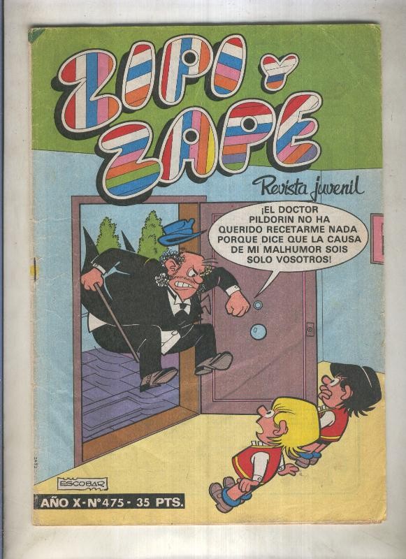 Zipi y Zape semanal numero 475 (numerado 2 en trasera)