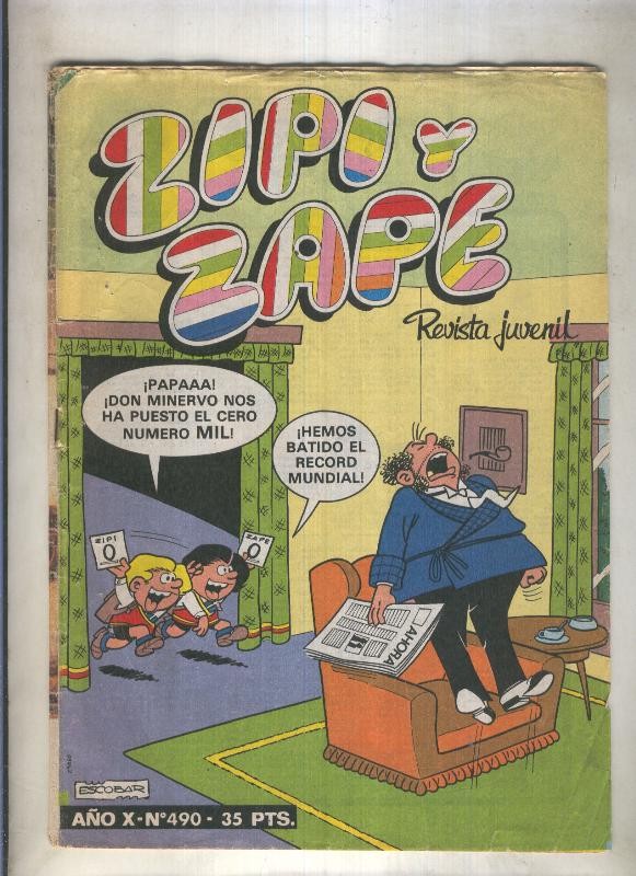 Zipi y Zape semanal numero 490 (numerado 1 en trasera)