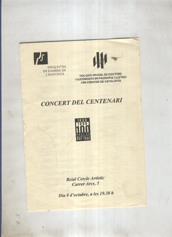 Concert del centenari: Orquesta de cambra de l Emporda