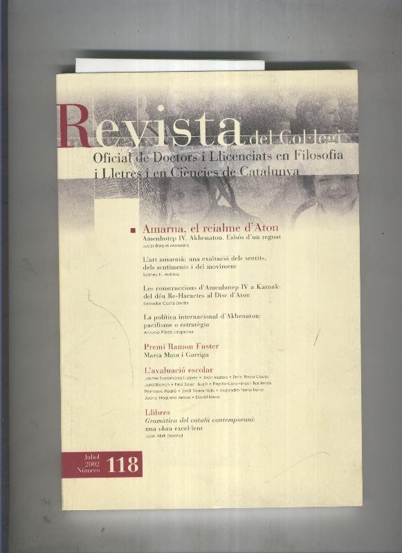 Revista numero 118 del col legi oficial de doctors i llicenciats en Filosofia i