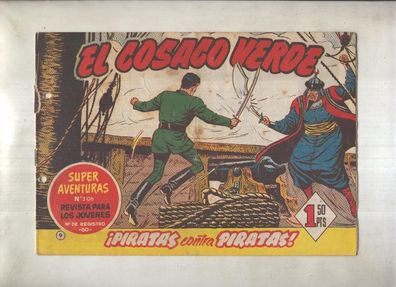 El Cosaco Verde original numero 009: Piratas contra piratas (numerado 2 en trasera)