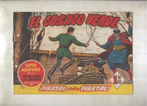 El Cosaco Verde original numero 009: Piratas contra piratas (numerado 2 en trasera)