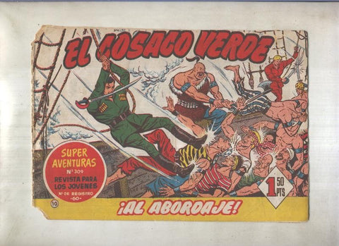 El Cosaco Verde original numero 010: Al abordaje (numerado 3 en trasera)