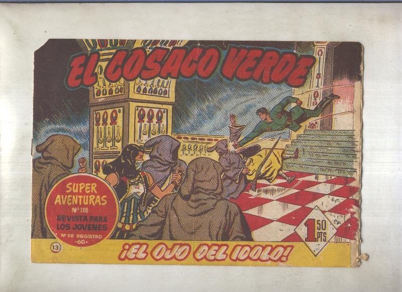 El Cosaco Verde original numero 013: El ojo del idolo (numerada 1 en trasera)