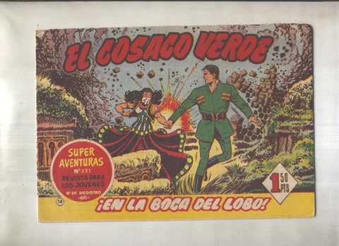El Cosaco Verde original numero 014: En la boca del lobo (numerado 1 en trasera)