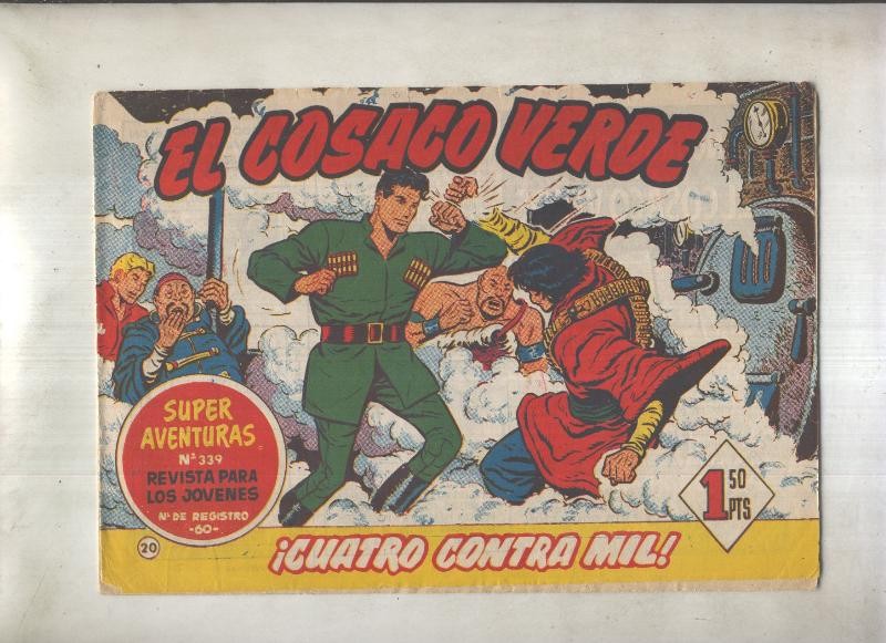 El Cosaco Verde original numero 020: Cuatro contra mil (numerado 1 en trasera)