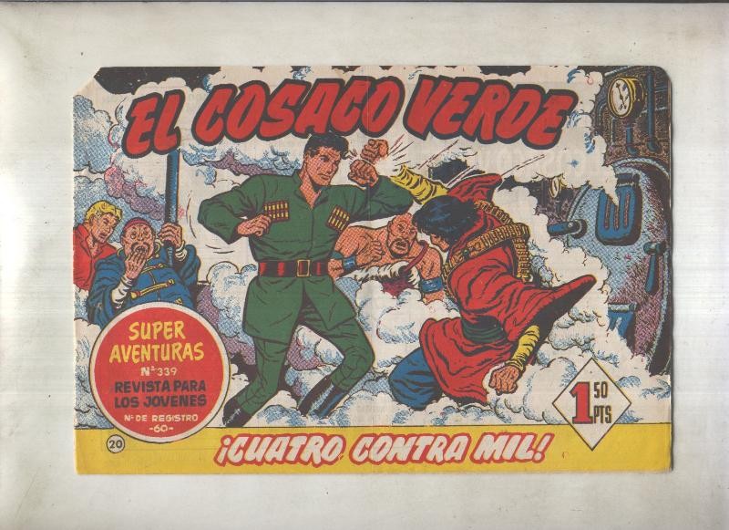 El Cosaco Verde original numero 020: Cuatro contra mil (numerado 2 en trasera)