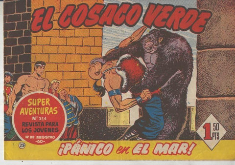 El Cosaco Verde original numero 025: Panico en el mar