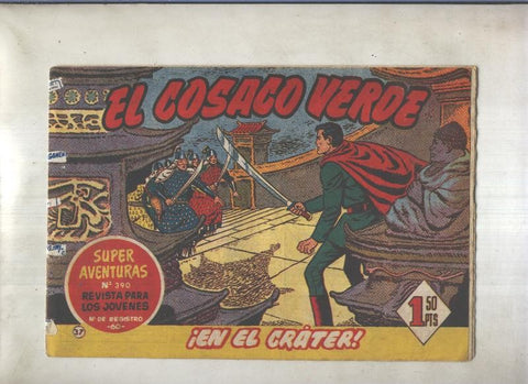 El Cosaco Verde original numero 037: En el crater (numerado 1 en trasera)