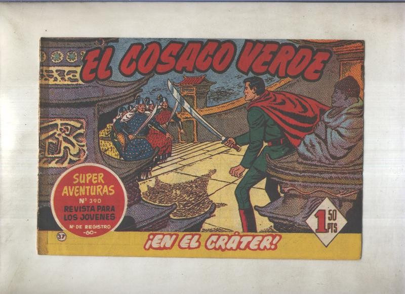 El Cosaco Verde original numero 037: En el crater (numerado 2 en trasera)